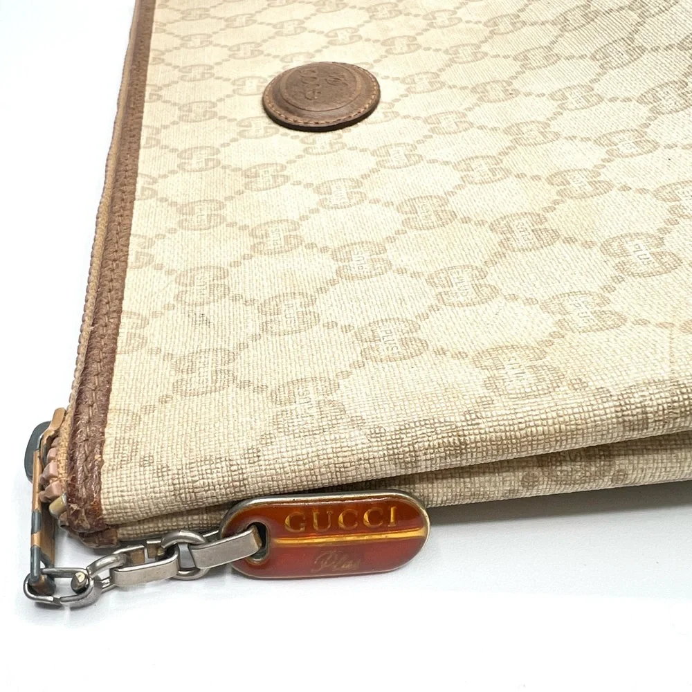 Gucci GG Plus Monogram Pouch / Cosmetic Case / Clutch